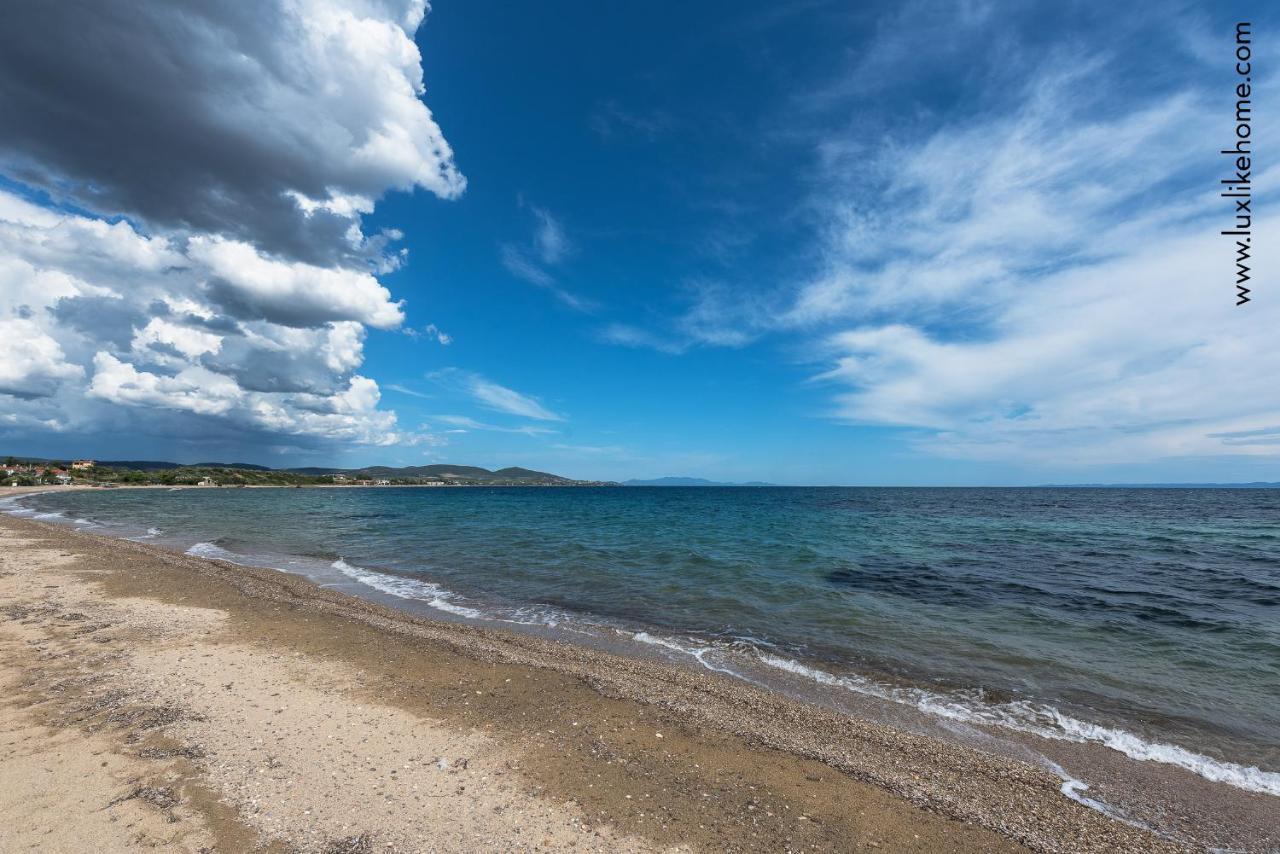 #Luxlikehome - Mediterranee Beachfront Summer House Kalyves Polygyrou ภายนอก รูปภาพ