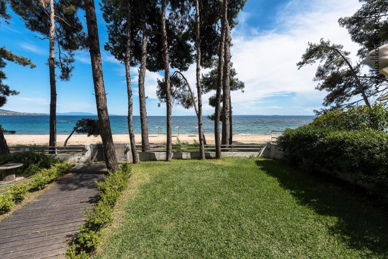 #Luxlikehome - Mediterranee Beachfront Summer House Kalyves Polygyrou ภายนอก รูปภาพ