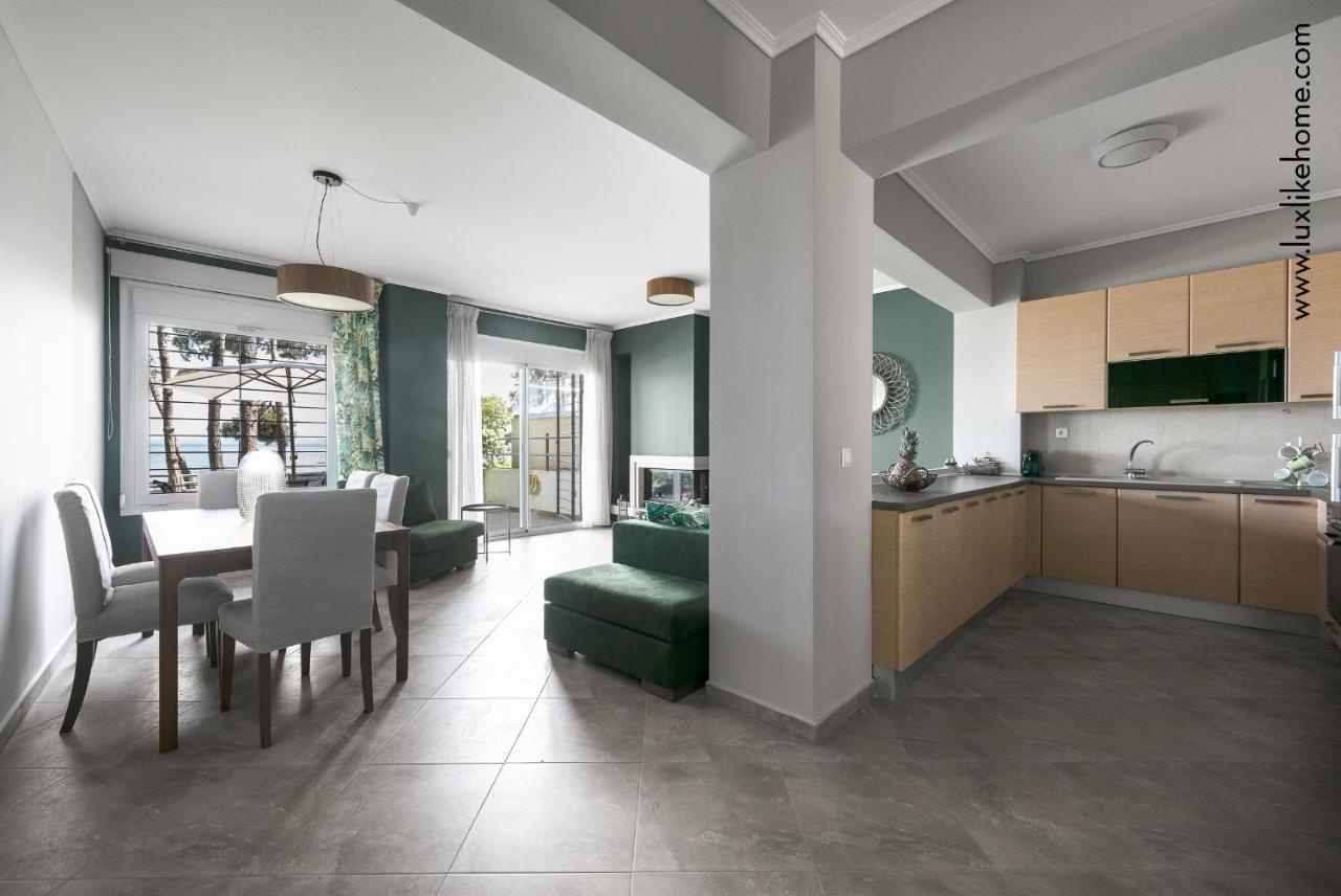 #Luxlikehome - Mediterranee Beachfront Summer House Kalyves Polygyrou ภายนอก รูปภาพ