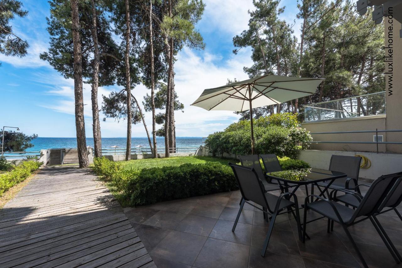 #Luxlikehome - Mediterranee Beachfront Summer House Kalyves Polygyrou ภายนอก รูปภาพ