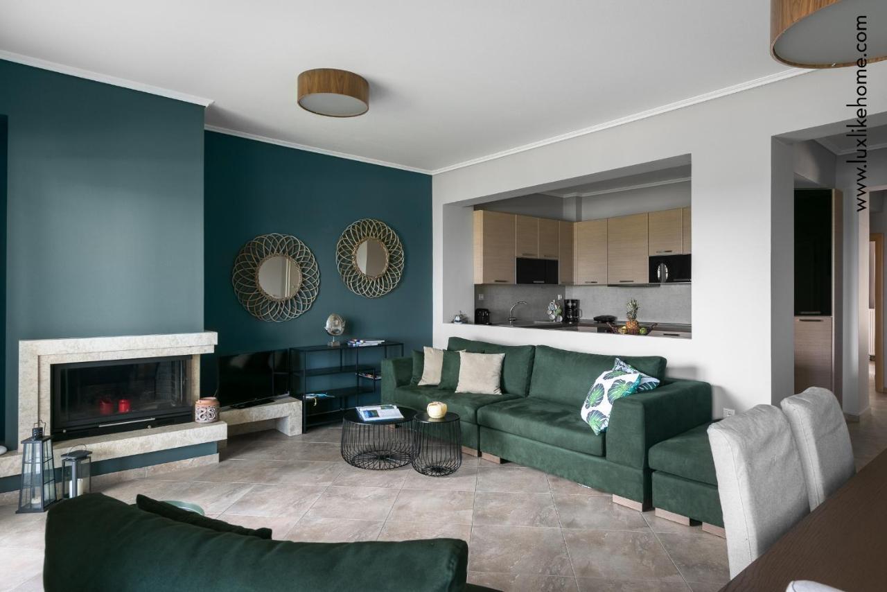 #Luxlikehome - Mediterranee Beachfront Summer House Kalyves Polygyrou ภายนอก รูปภาพ
