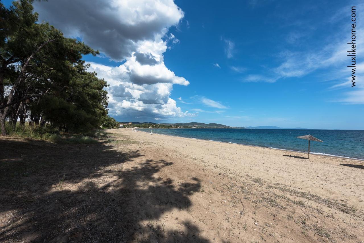#Luxlikehome - Mediterranee Beachfront Summer House Kalyves Polygyrou ภายนอก รูปภาพ