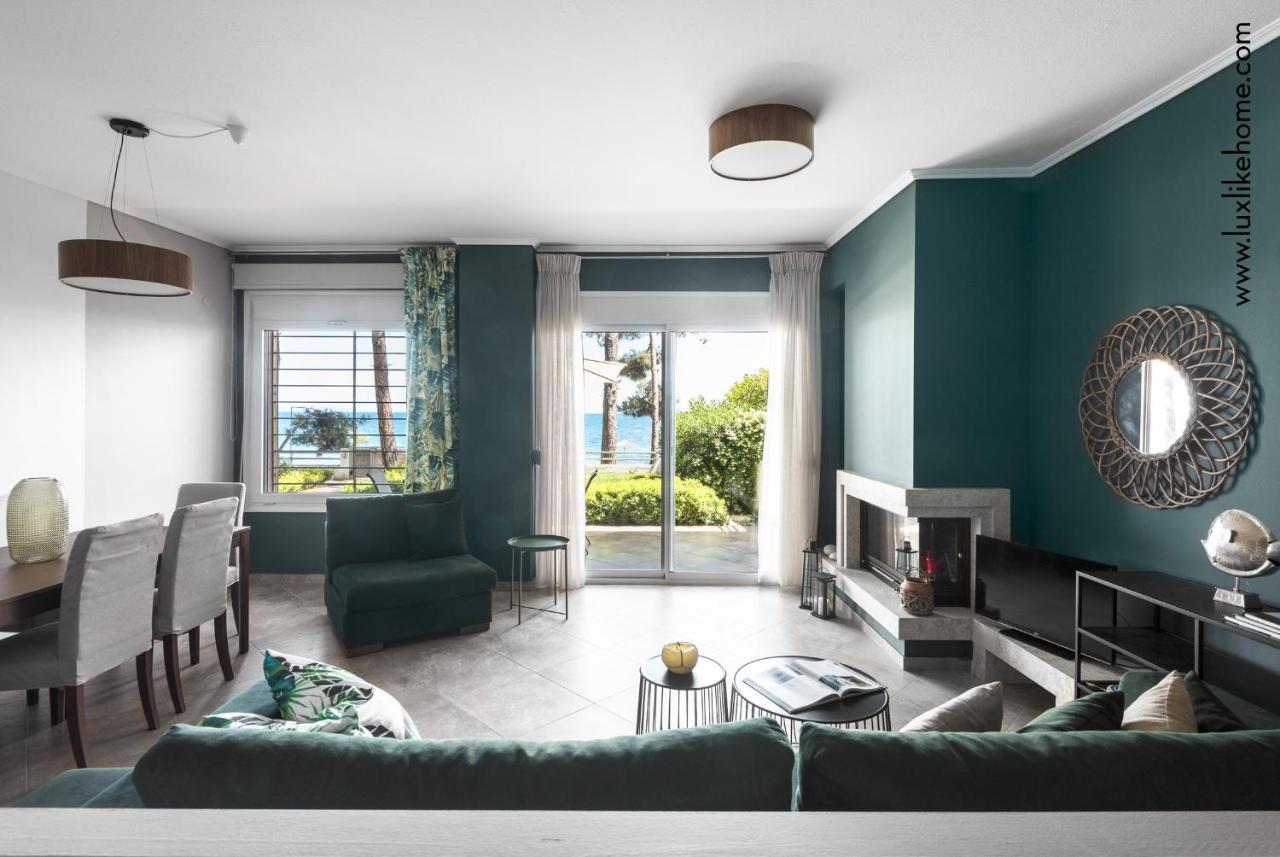 #Luxlikehome - Mediterranee Beachfront Summer House Kalyves Polygyrou ภายนอก รูปภาพ